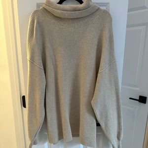Free People oversized turtle neck sweater dress tunic